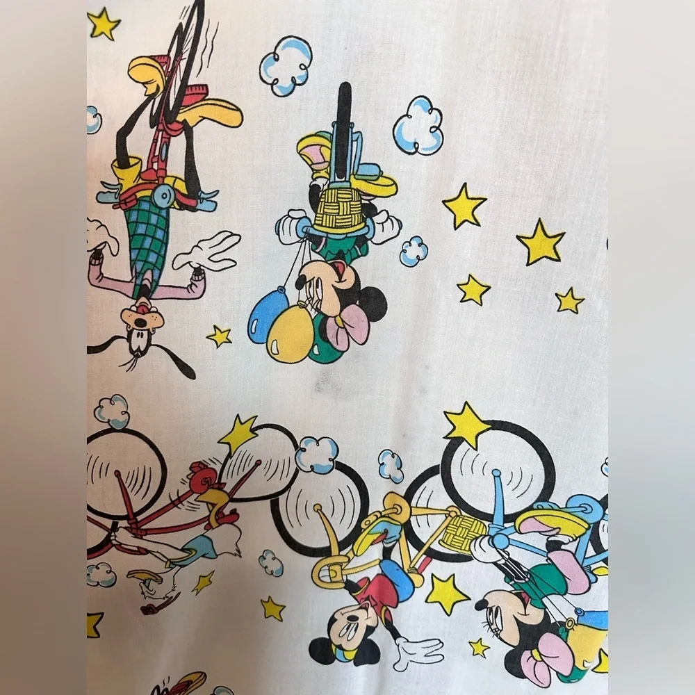 Vintage Mickey and friends Disney Flat Sheet